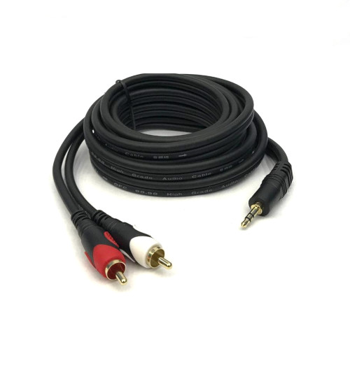 YX-1363 3.5mm Stereo Male to 2xRCA Male Cable 3m